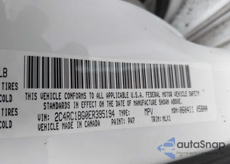 2014 Chrysler Town & Country Touring from USA, damaged, VIN 2C4RC1BG0ER395194
